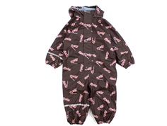 CeLaVi rainsuit java fire trucks with fleece lining